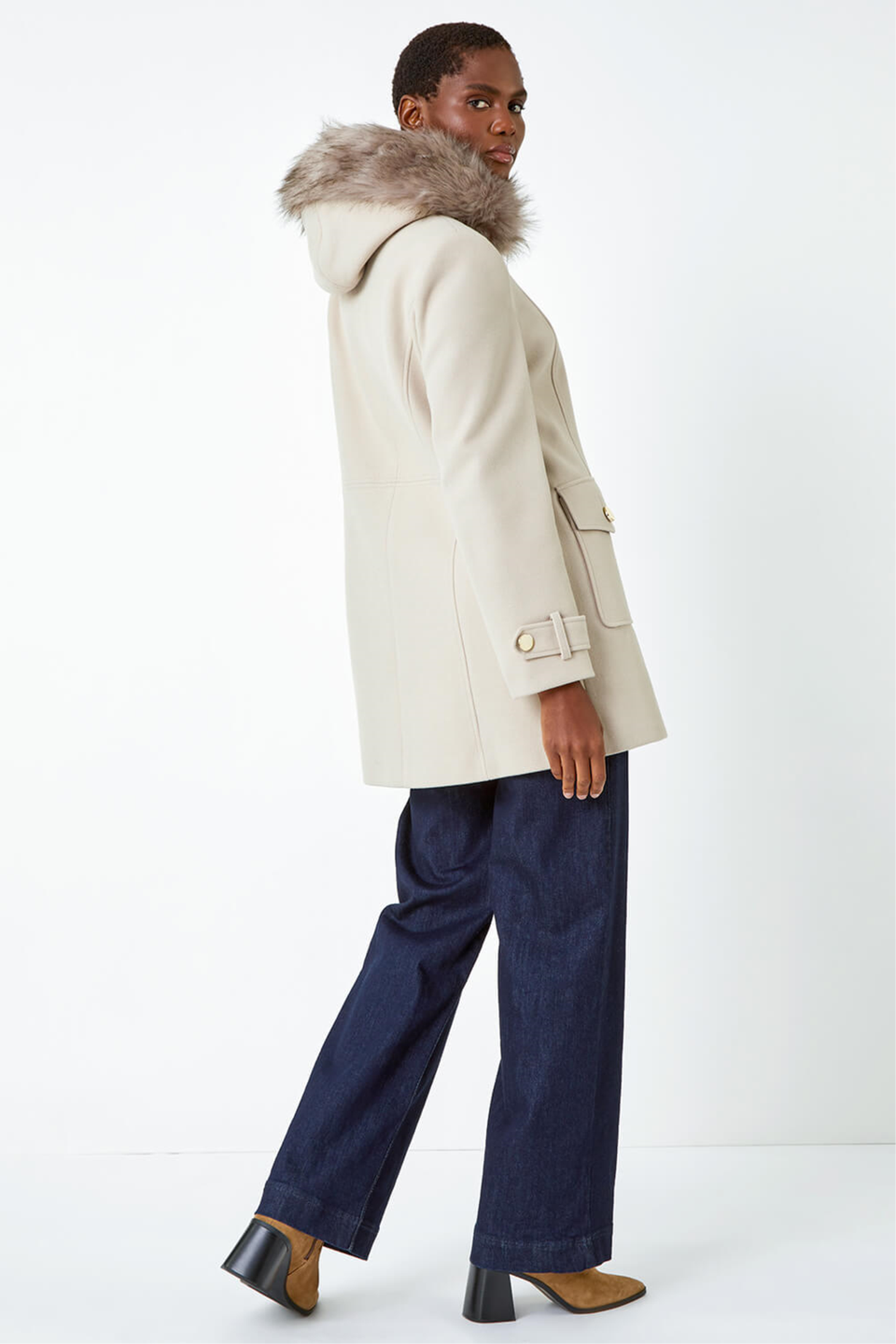 Natural faux fur coat outlet