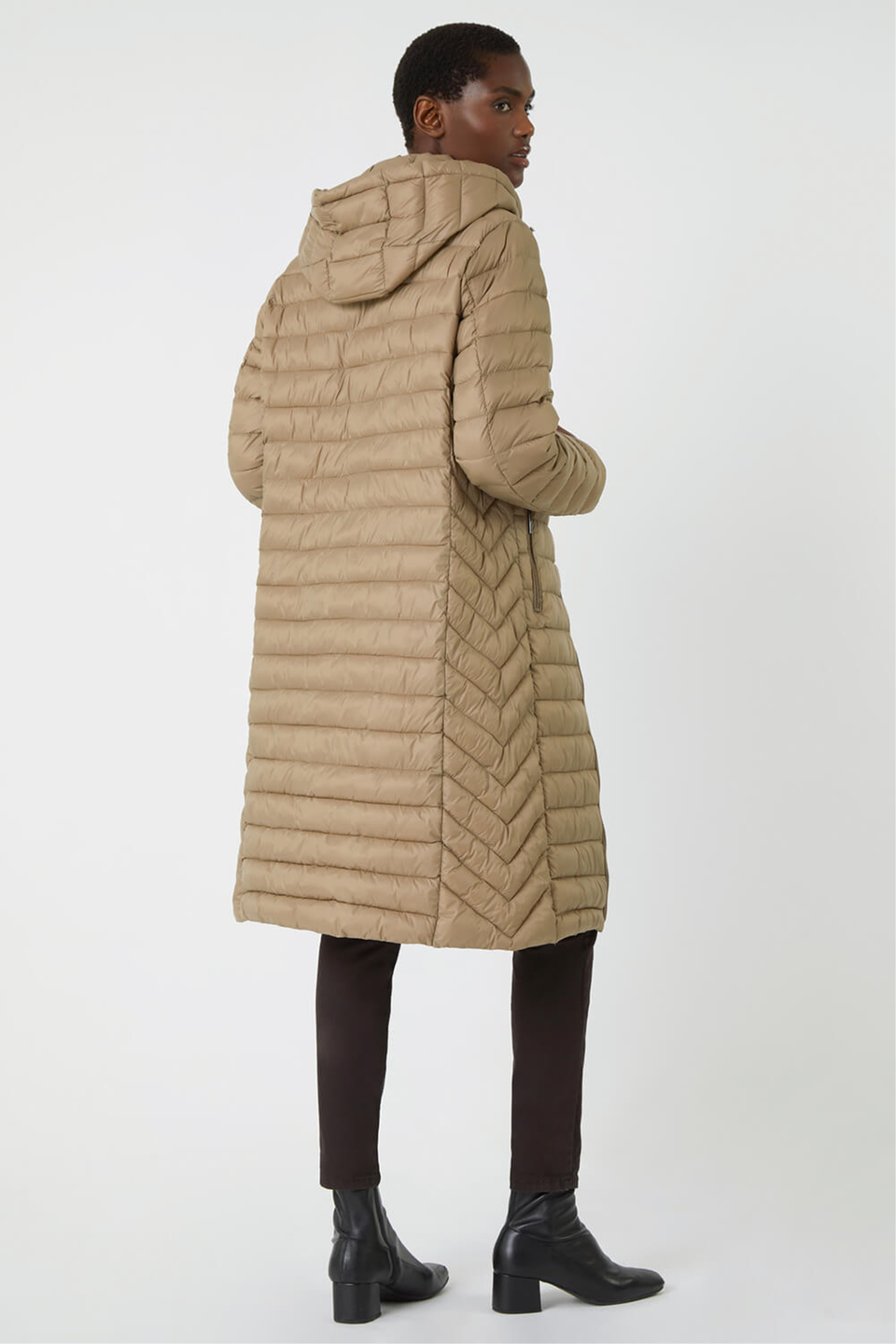 Roman Natural Longline Hooded Padded Coat Matalan