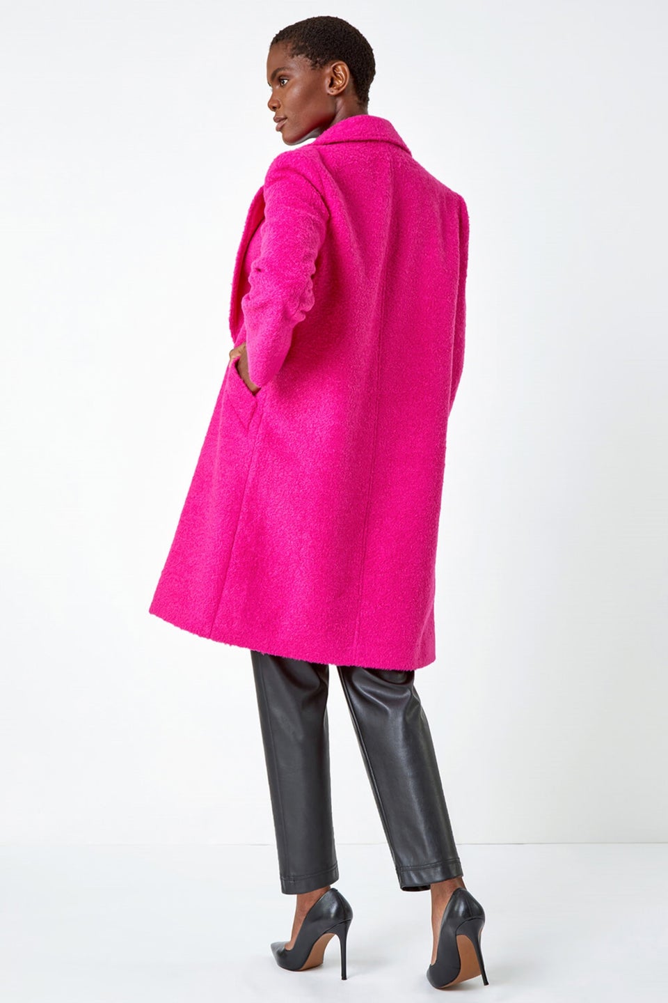 Cerise pink 2025 wool coat