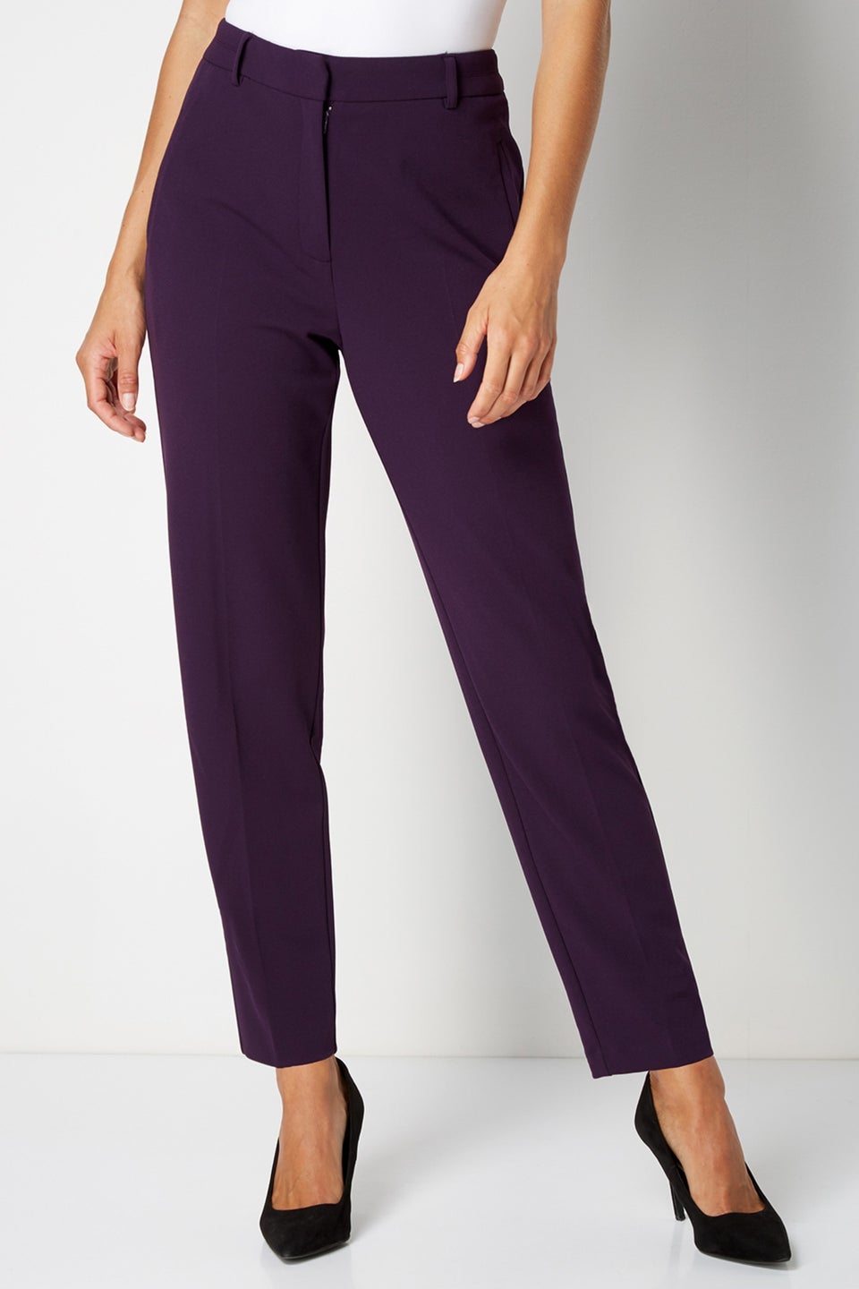 Roman Plum Straight Leg Stretch Trouser