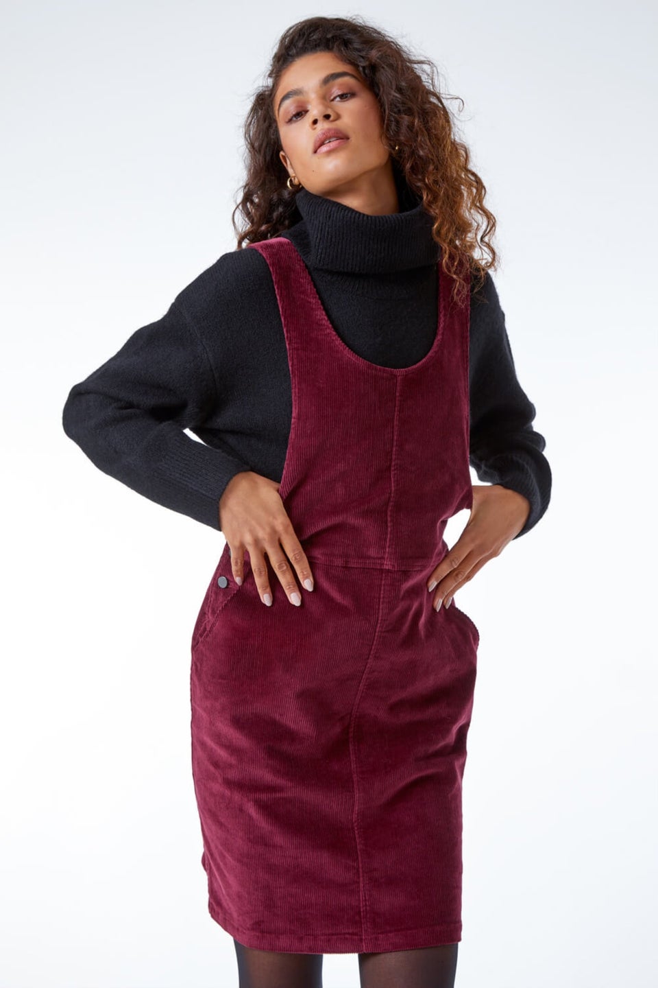 Cord pinafore dress matalan top