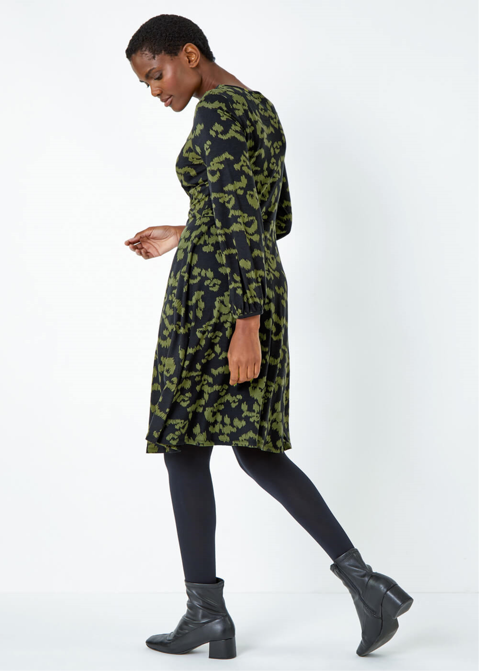 Khaki tea dress clearance