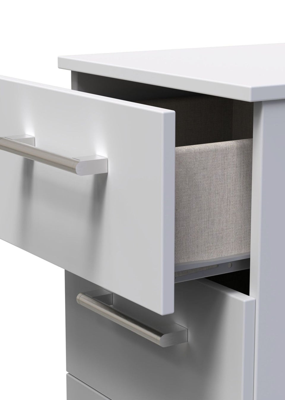 Swift Bari 3 Drawer Bedside Cabinet (70cm x 40cm x 37cm)