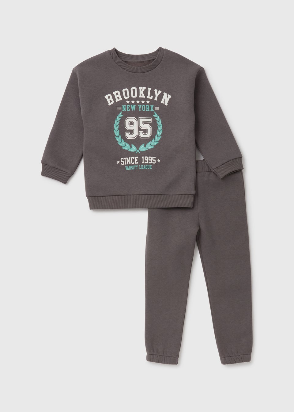 Boys Charcoal Brooklyn Sweatshirt & Joggers Set (1-7yrs)