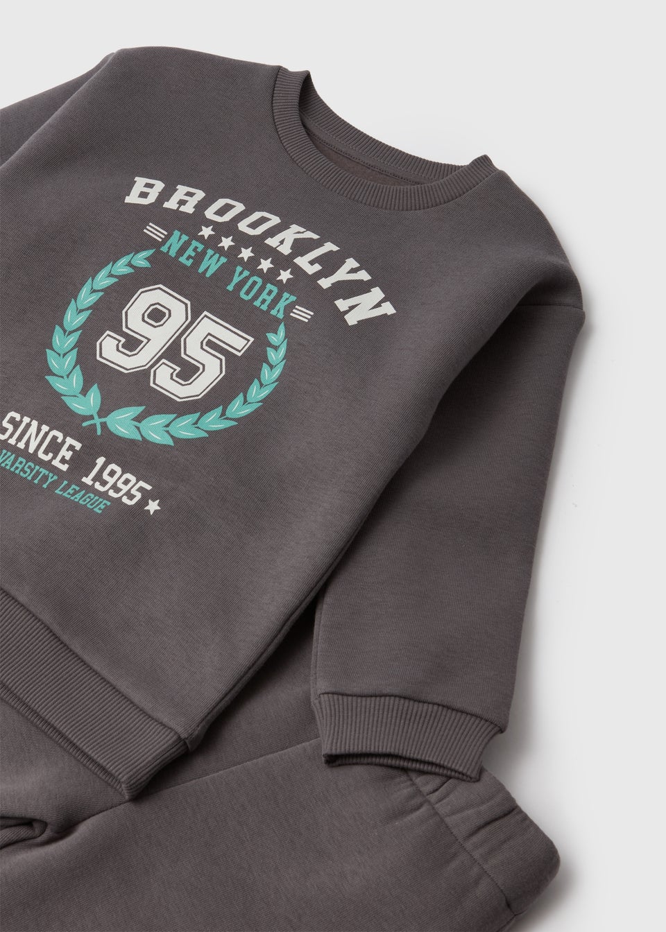 Boys Charcoal Brooklyn Sweatshirt & Joggers Set (1-7yrs)