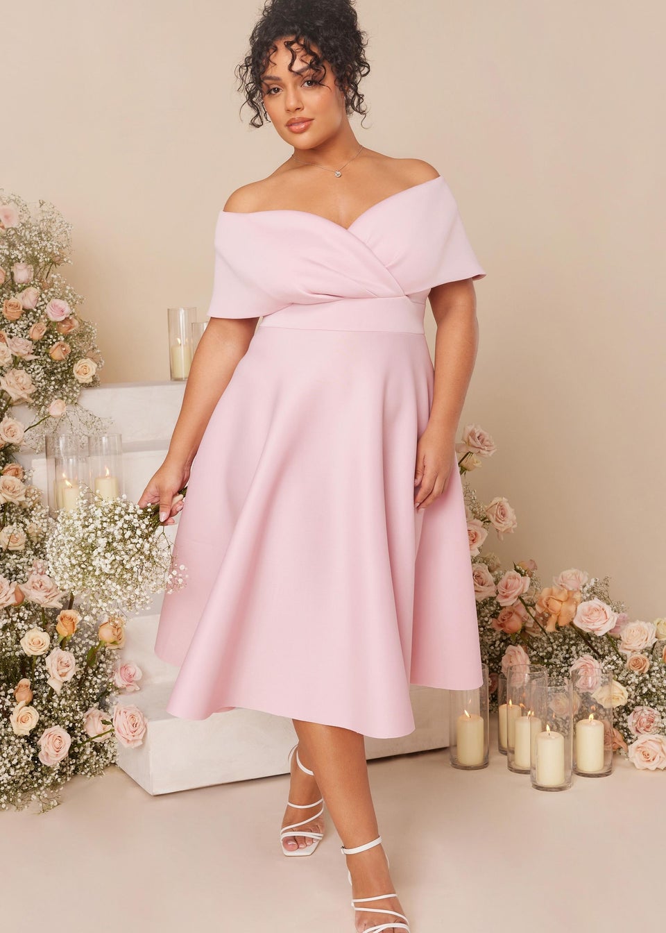 Pink quiz bridesmaid dress online