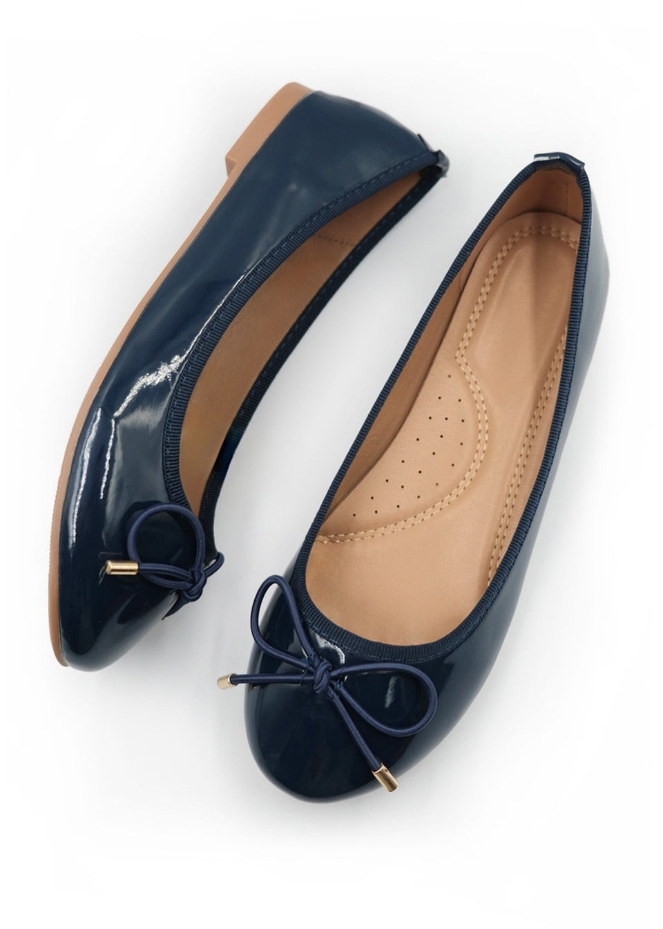 Navy flat shoes size 6 online