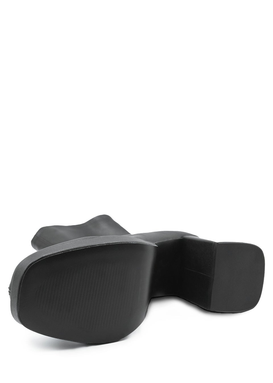 Where's That From Black Pu Laurie Block Heel Ankle Boots