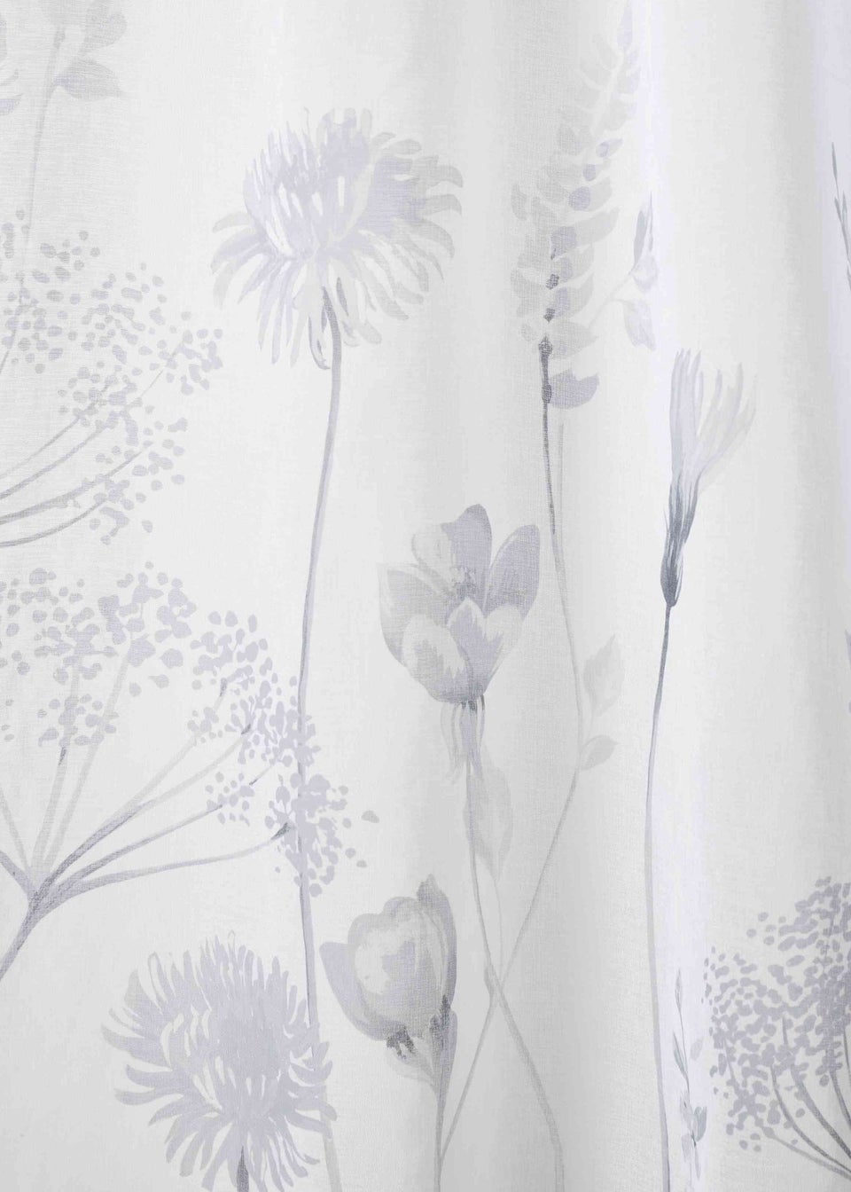 Catherine Lansfield Meadowsweet Floral Tab Top Voile Curtain Panel
