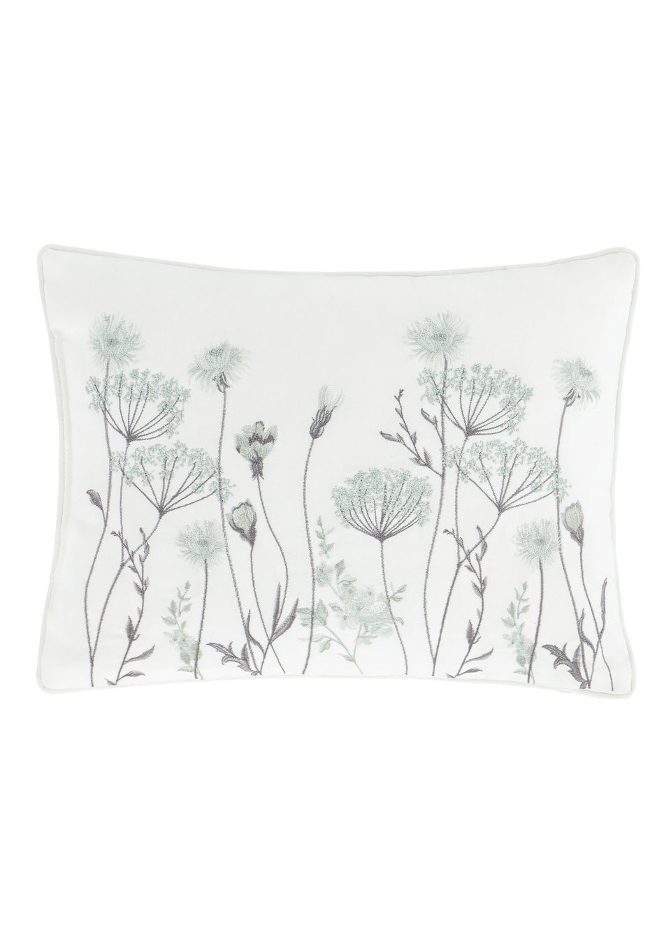 Catherine Lansfield Meadowsweet Floral Embroidered Cushion (30x40cm)