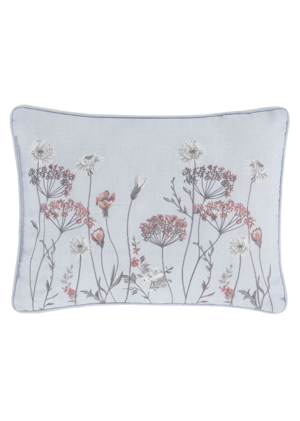 Catherine Lansfield Meadowsweet Floral Embroidered Cushion (30x40cm)