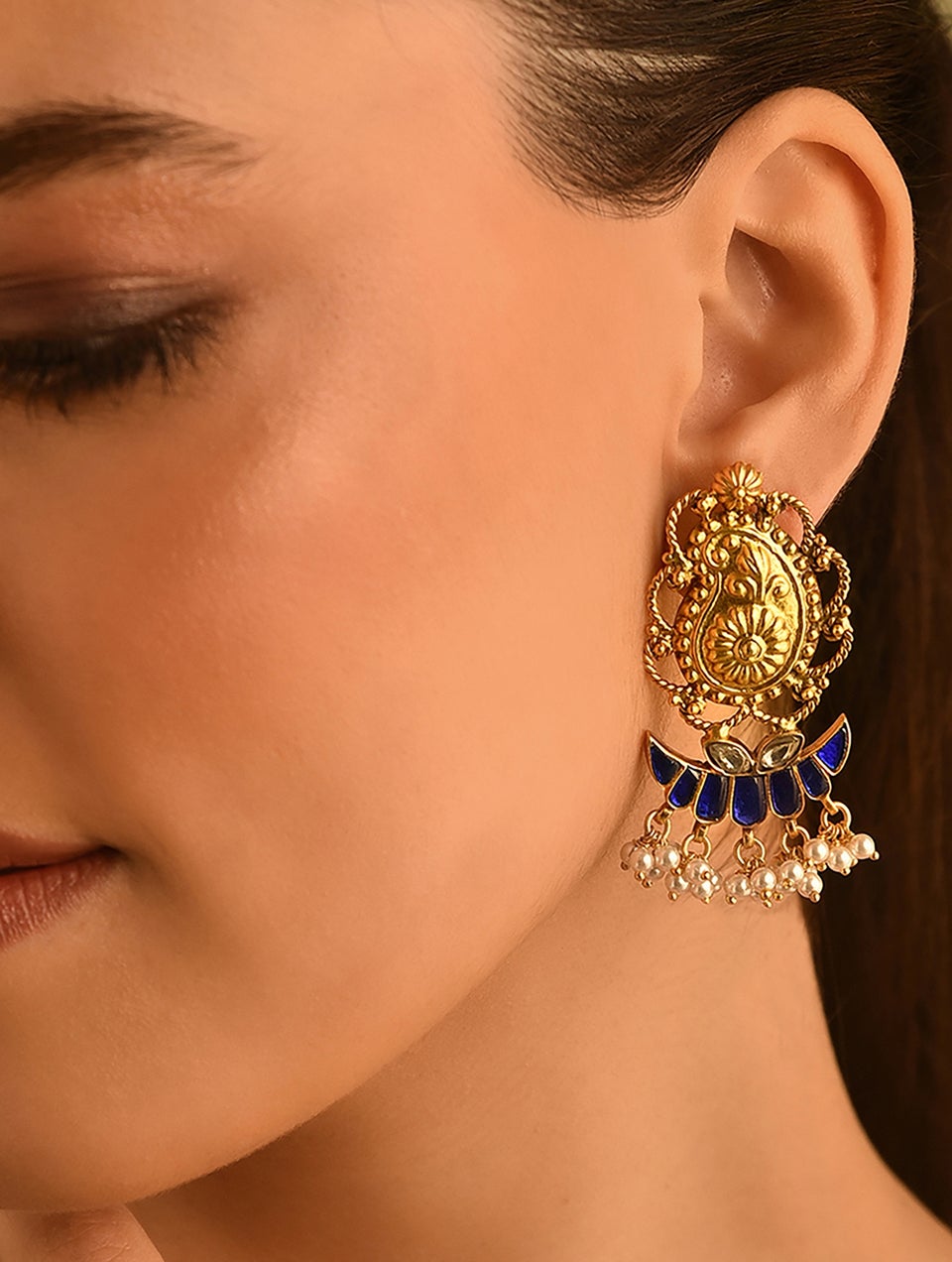 Women Gold Push Back Silver Drop