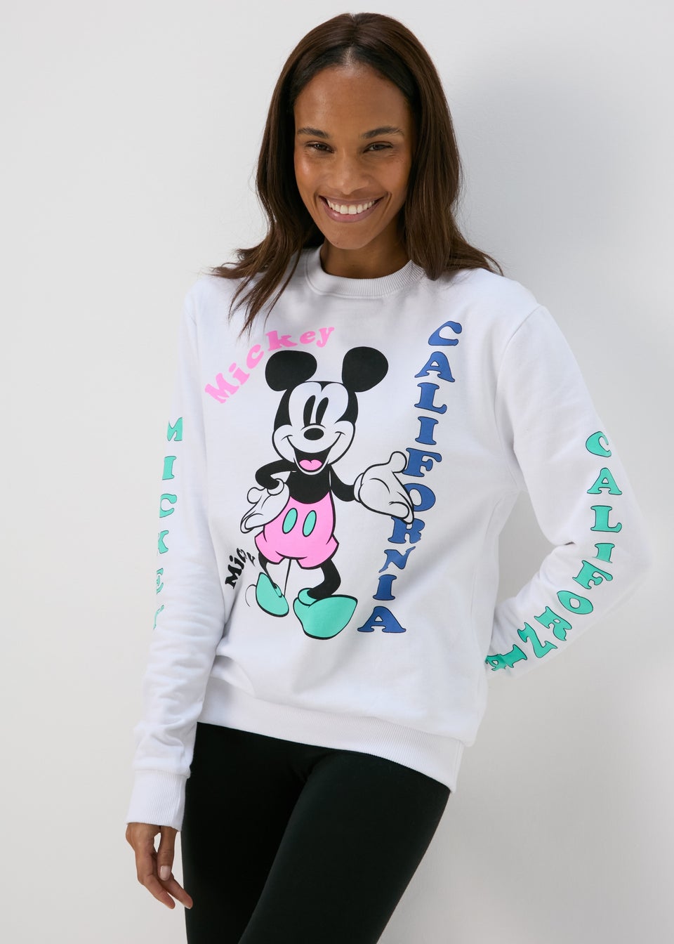 Disney White Retro Mickey Sweatshirt