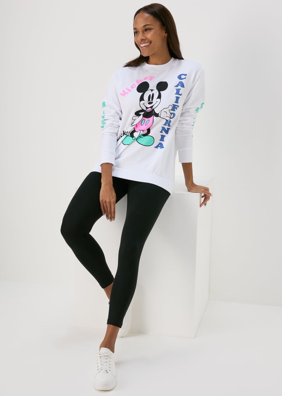 Disney White Retro Mickey Sweatshirt