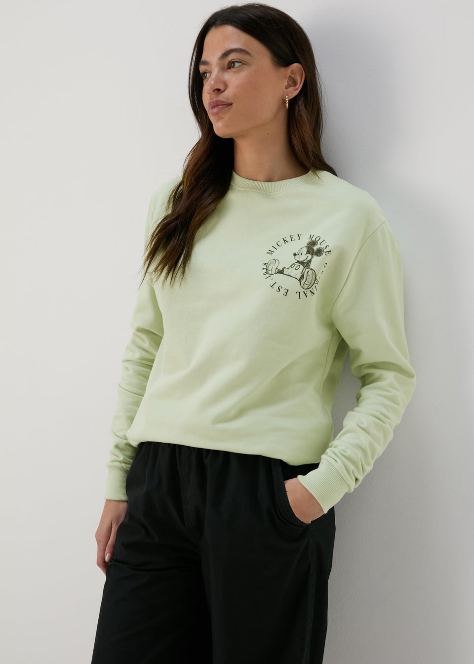 Disney Green Front & Back Mickey Sweatshirt