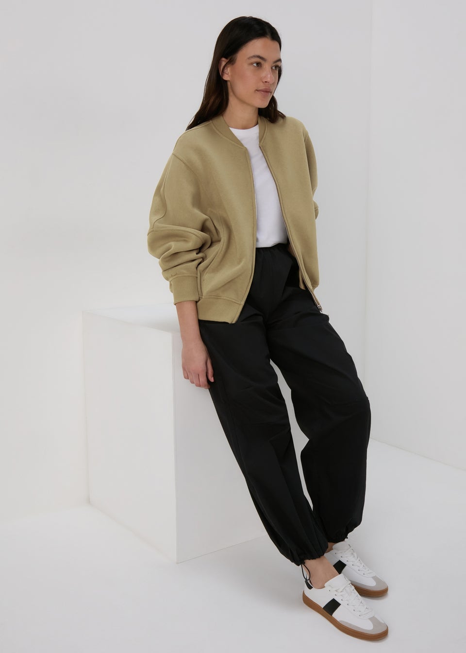 Green Sweat Bomber Jacket