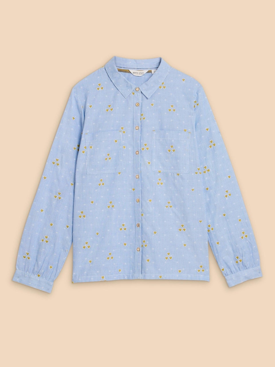 Sophie Bluse mit aufgestickten Herzen