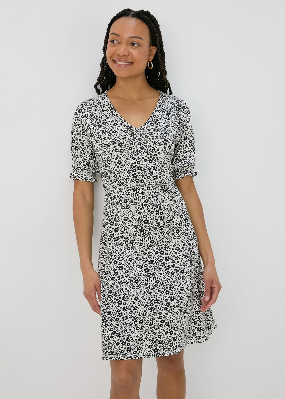 Matalan white floral dress clearance