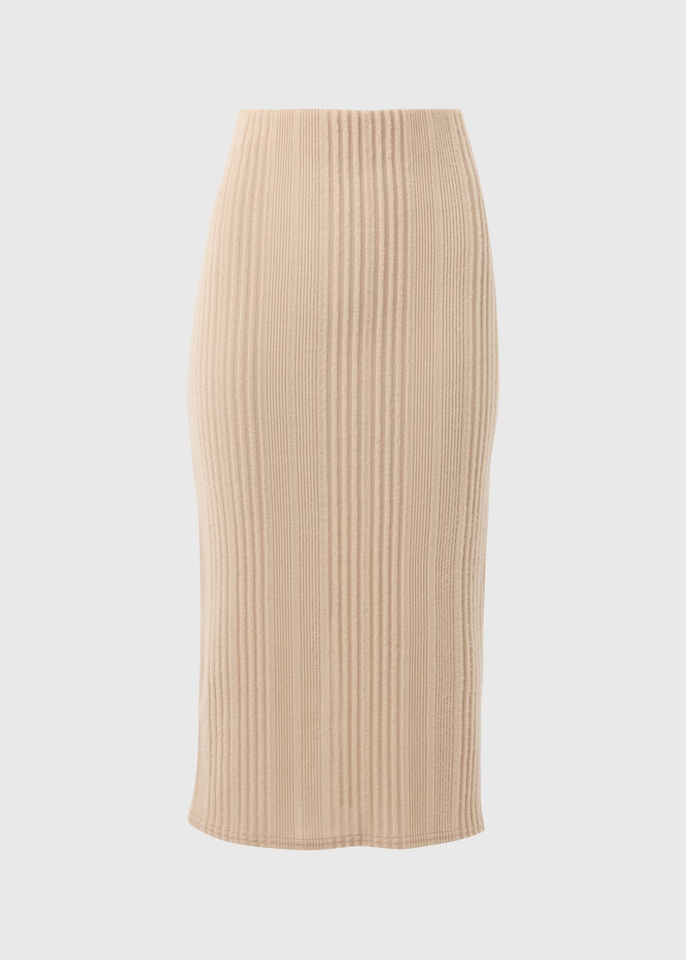 Mocha Soft Touch Ribbed Skirt