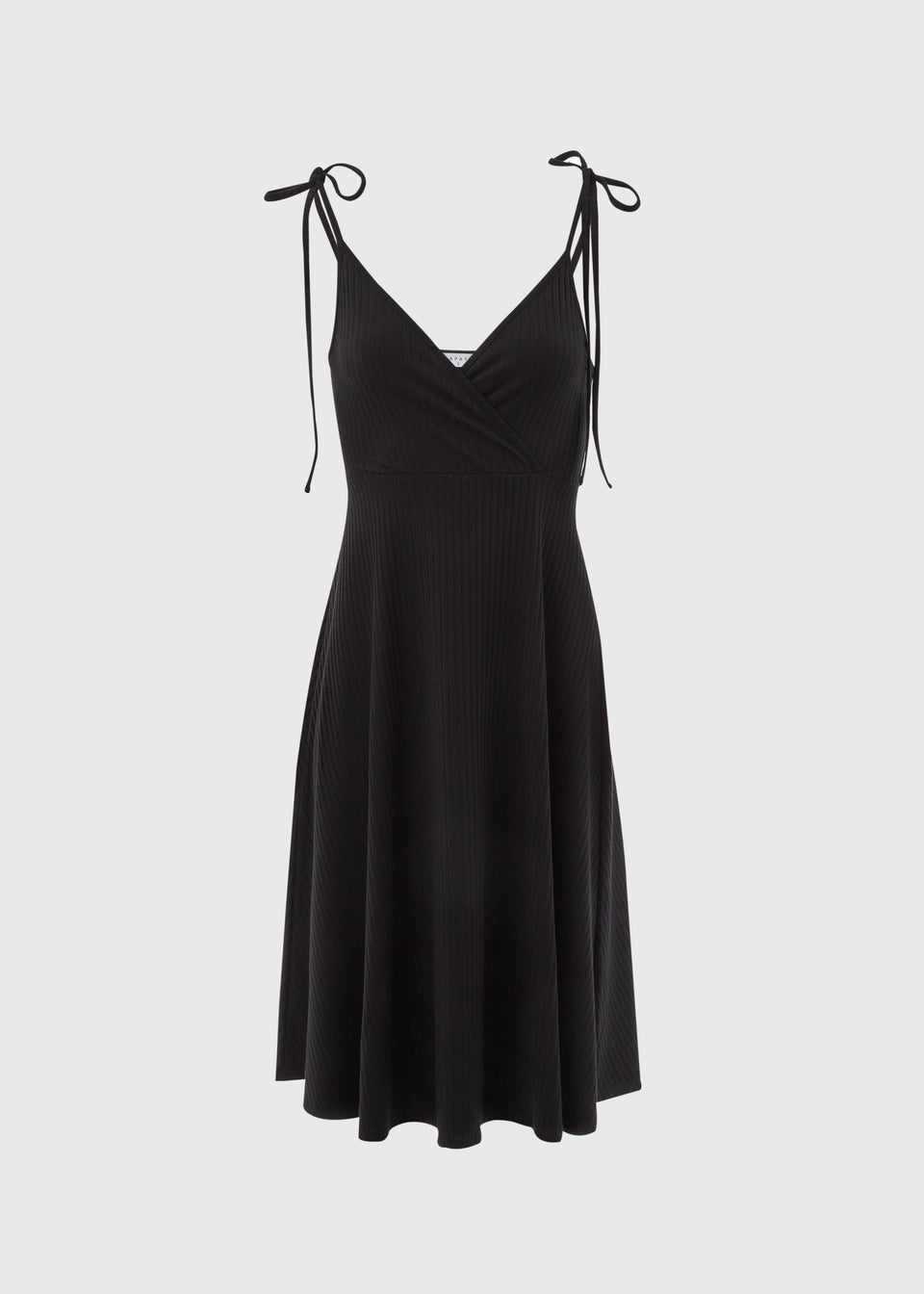 Black Strappy Ribbed Cami Dress Matalan