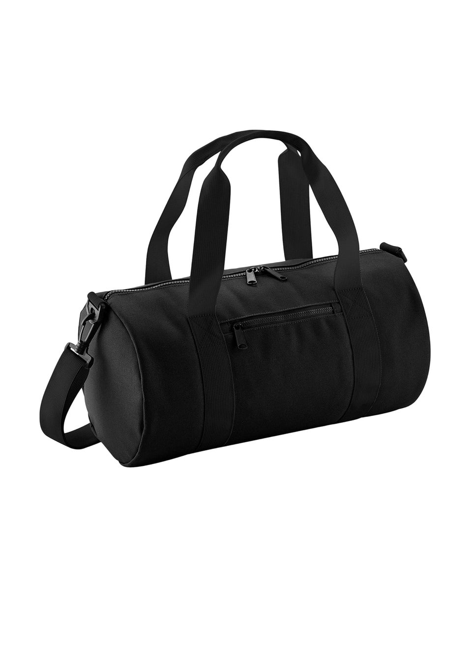 BagBase Black/Black Mini Barrel Shoulder Bag