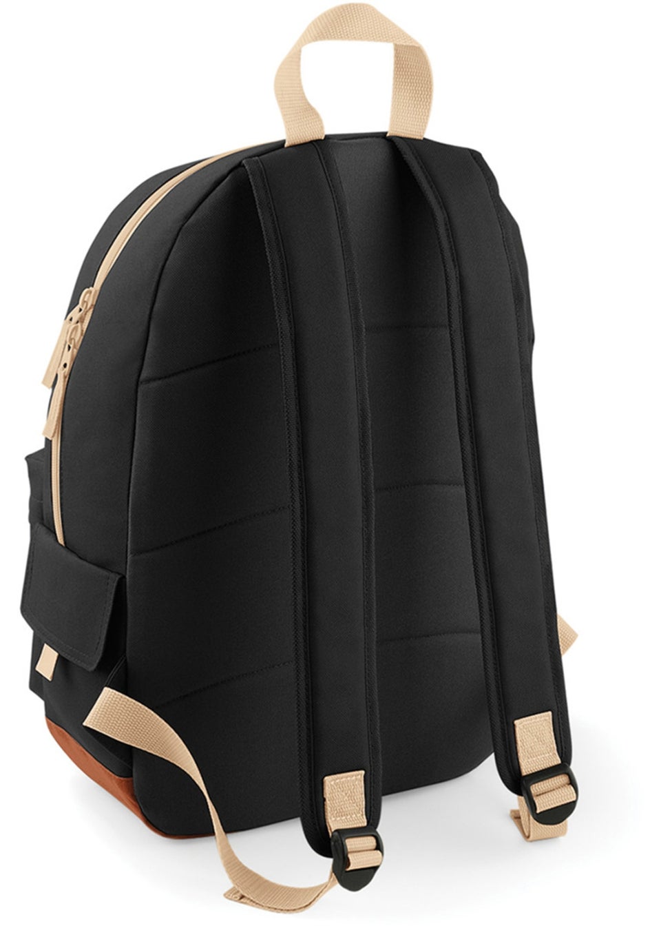 BagBase Black Heritage Retro Backpack (18 Litres)
