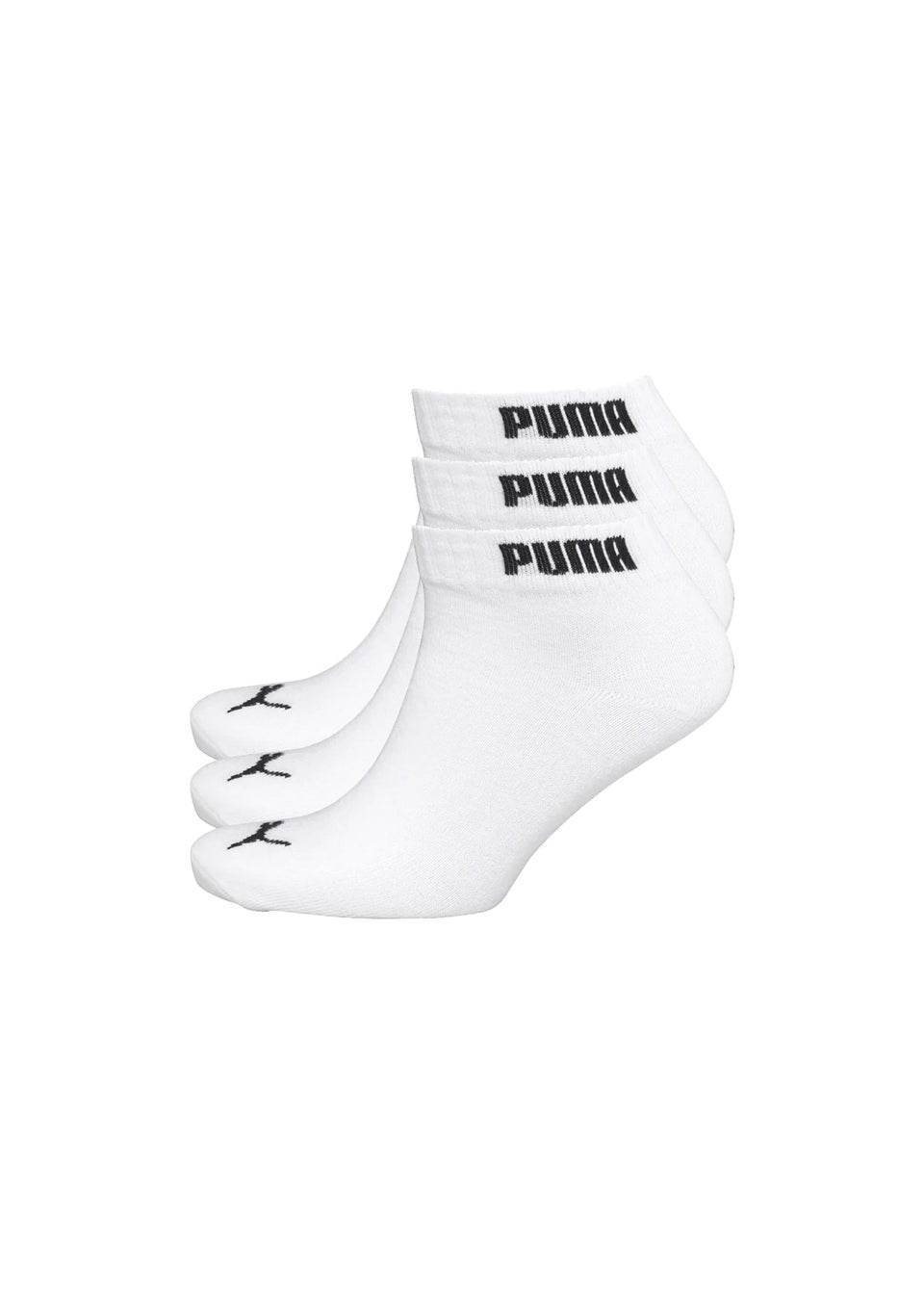 Puma White Quarter Socks (Pack of 3)