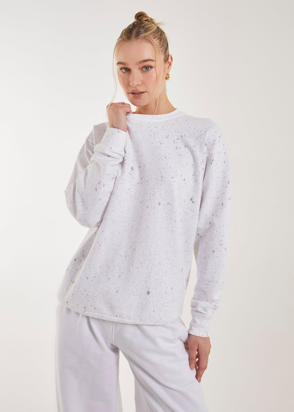 Pink Vanilla Oversized Acid Wash Sweatshirt