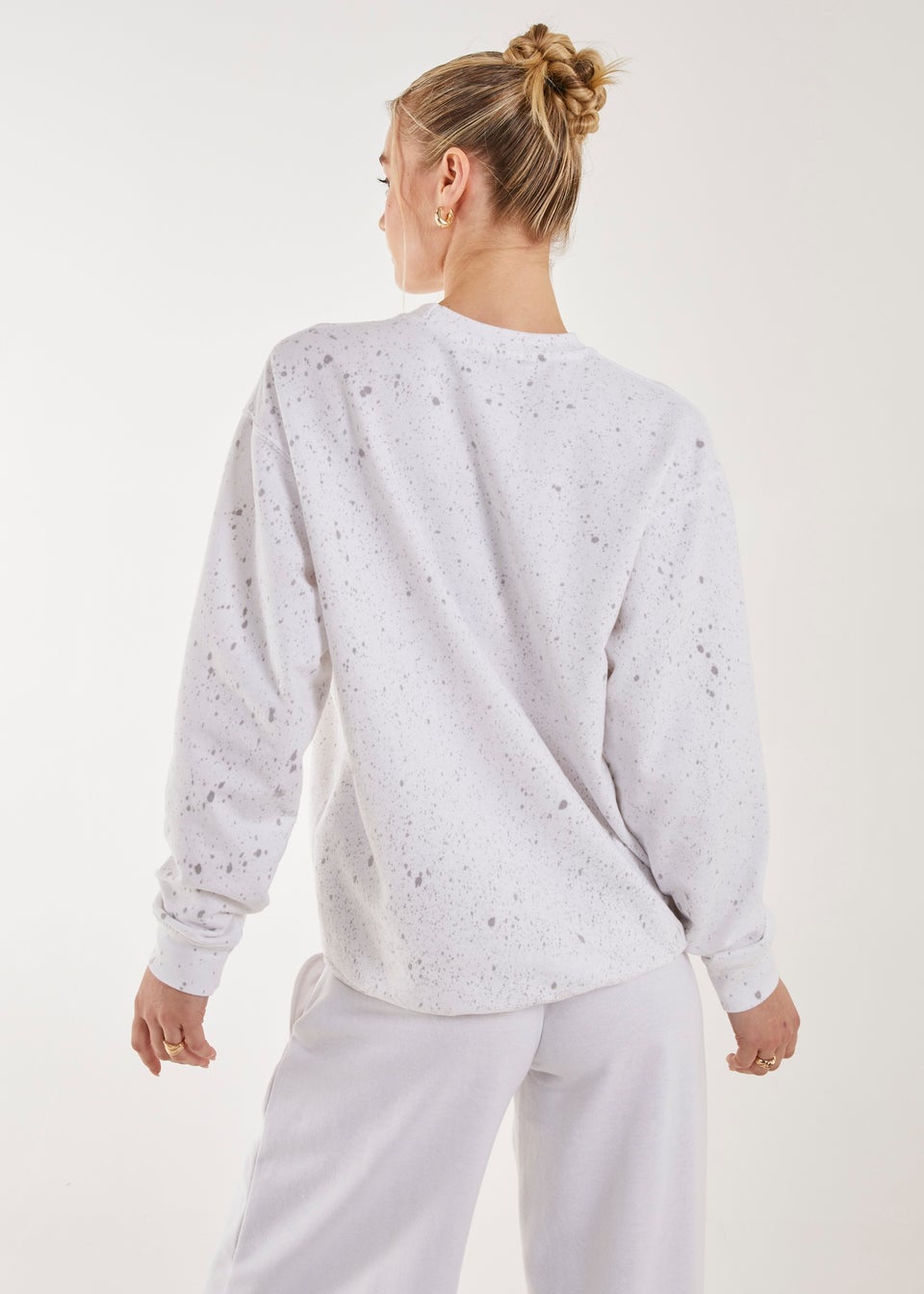 Pink Vanilla Oversized Acid Wash Sweatshirt