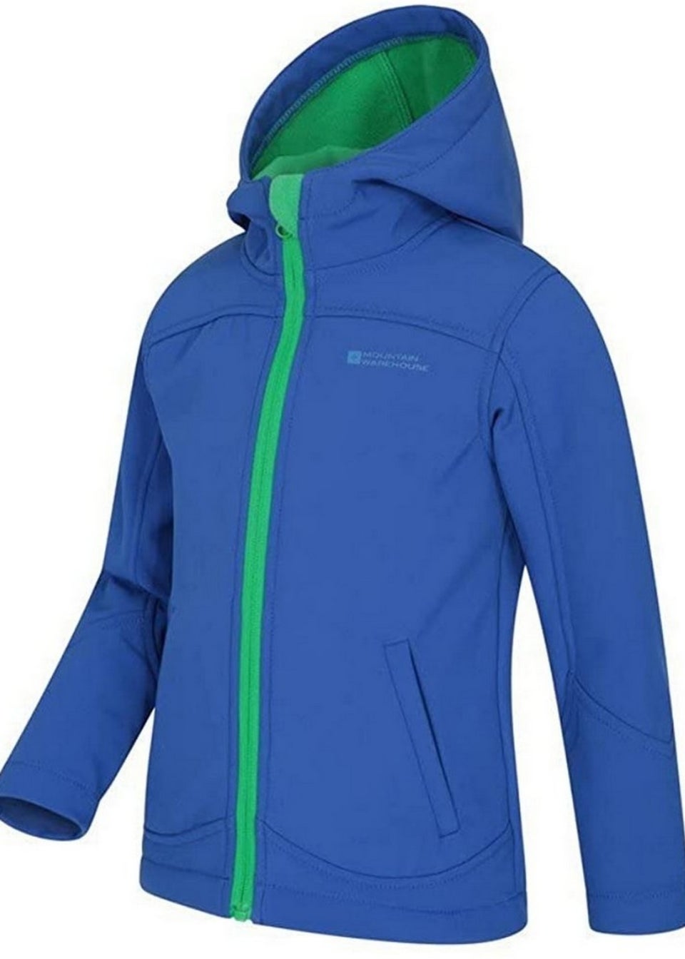 Mountain Warehouse Kids Blue Exodus Water Resistant Soft Shell Jacket (3-8yrs)