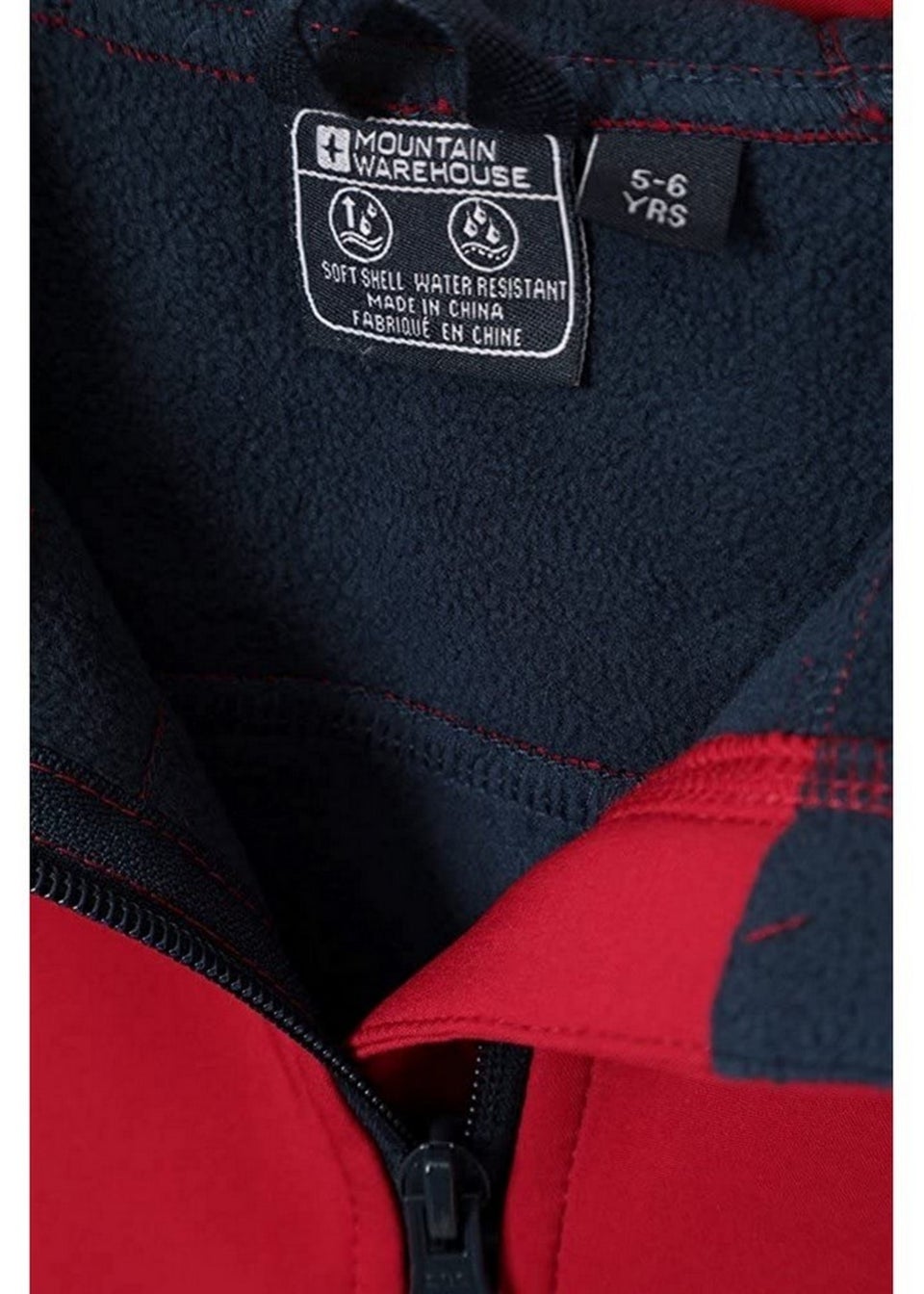 Mountain Warehouse Kids Red Exodus Water Resistant Soft Shell Jacket (3-8yrs)