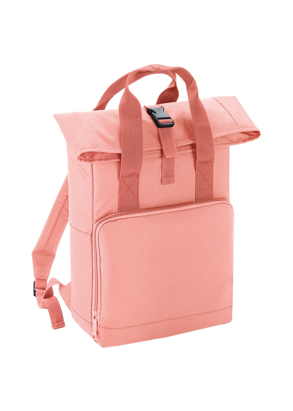 Bagbase Blush Pink Twin Handle Roll-Top Backpack