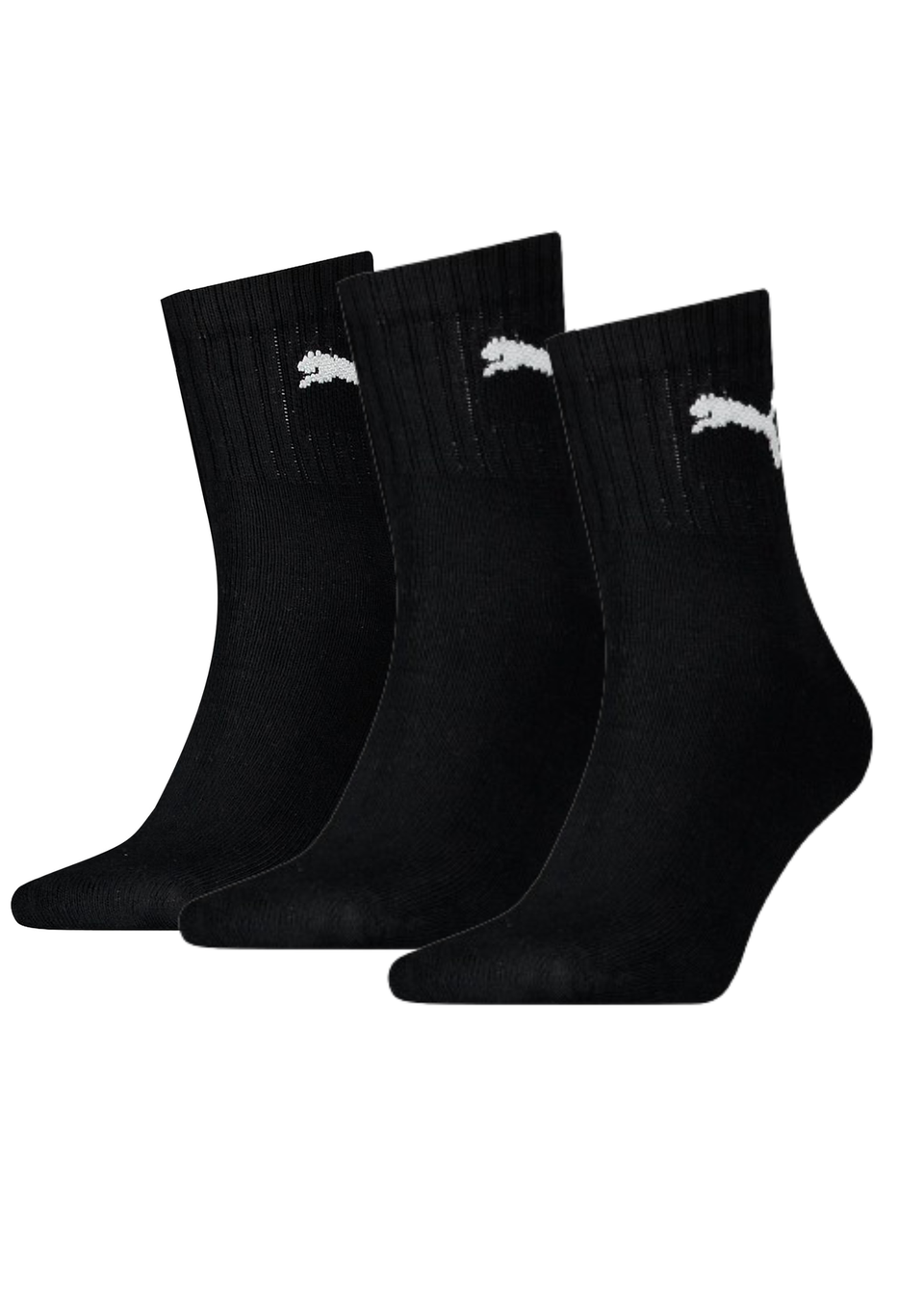Puma Black Crew Socks (Pack of 3)