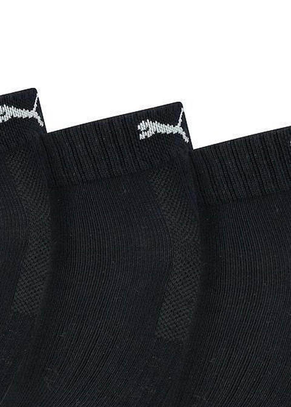 Puma Black/White Cushioned Ankle Socks (Pack of 3)