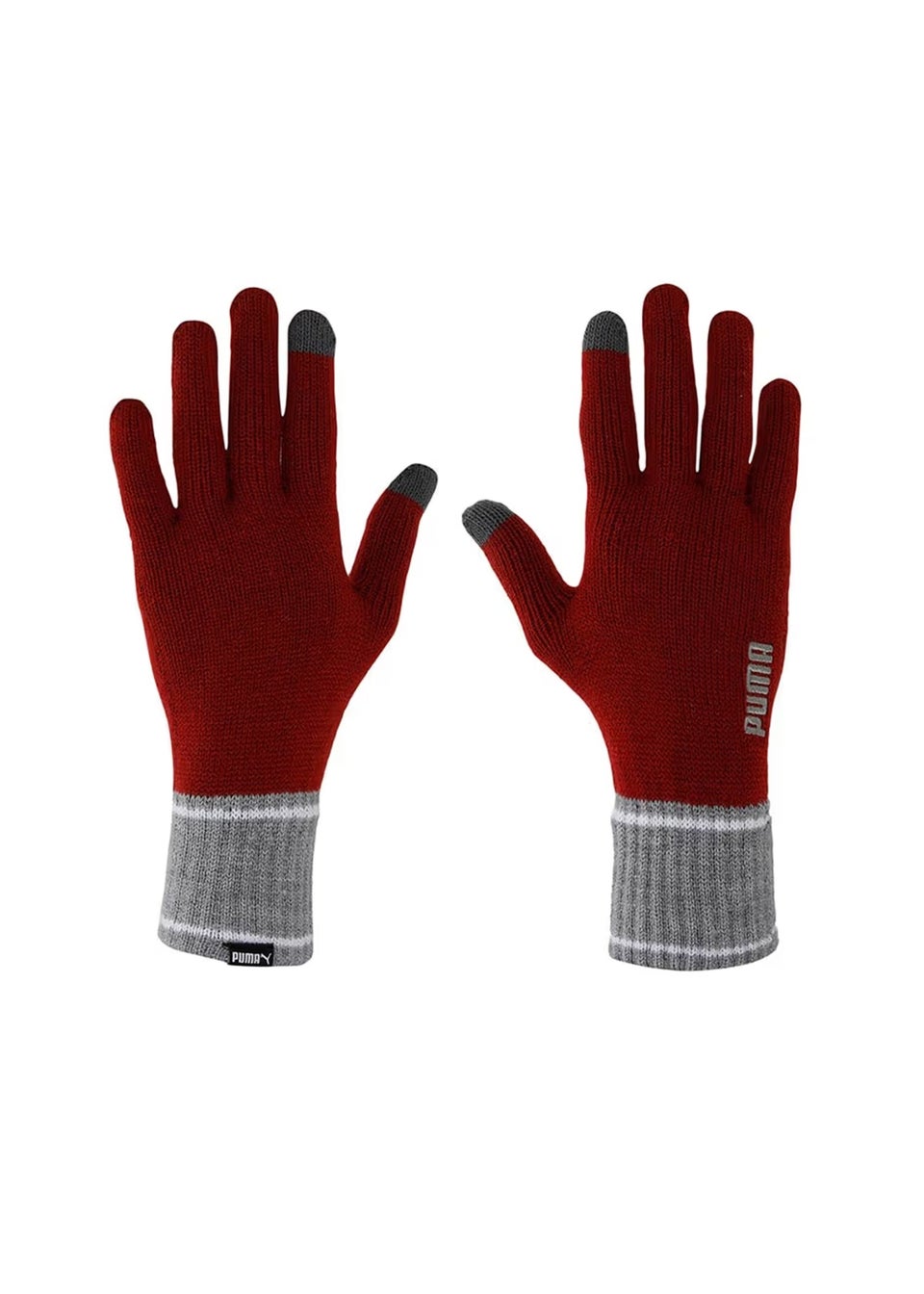Puma Red Knitted Winter Gloves