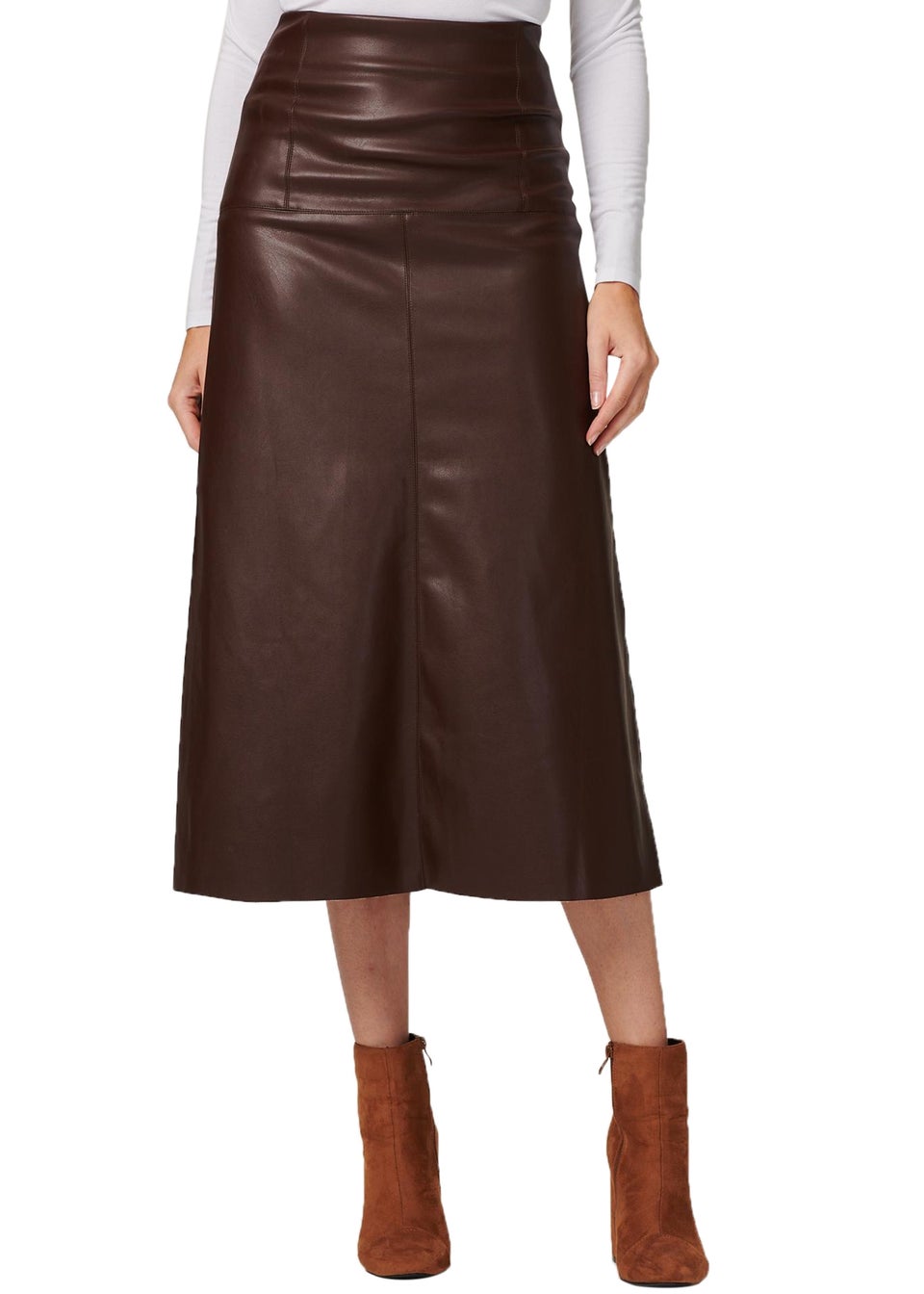 Burgundy leather skirt matalan shop