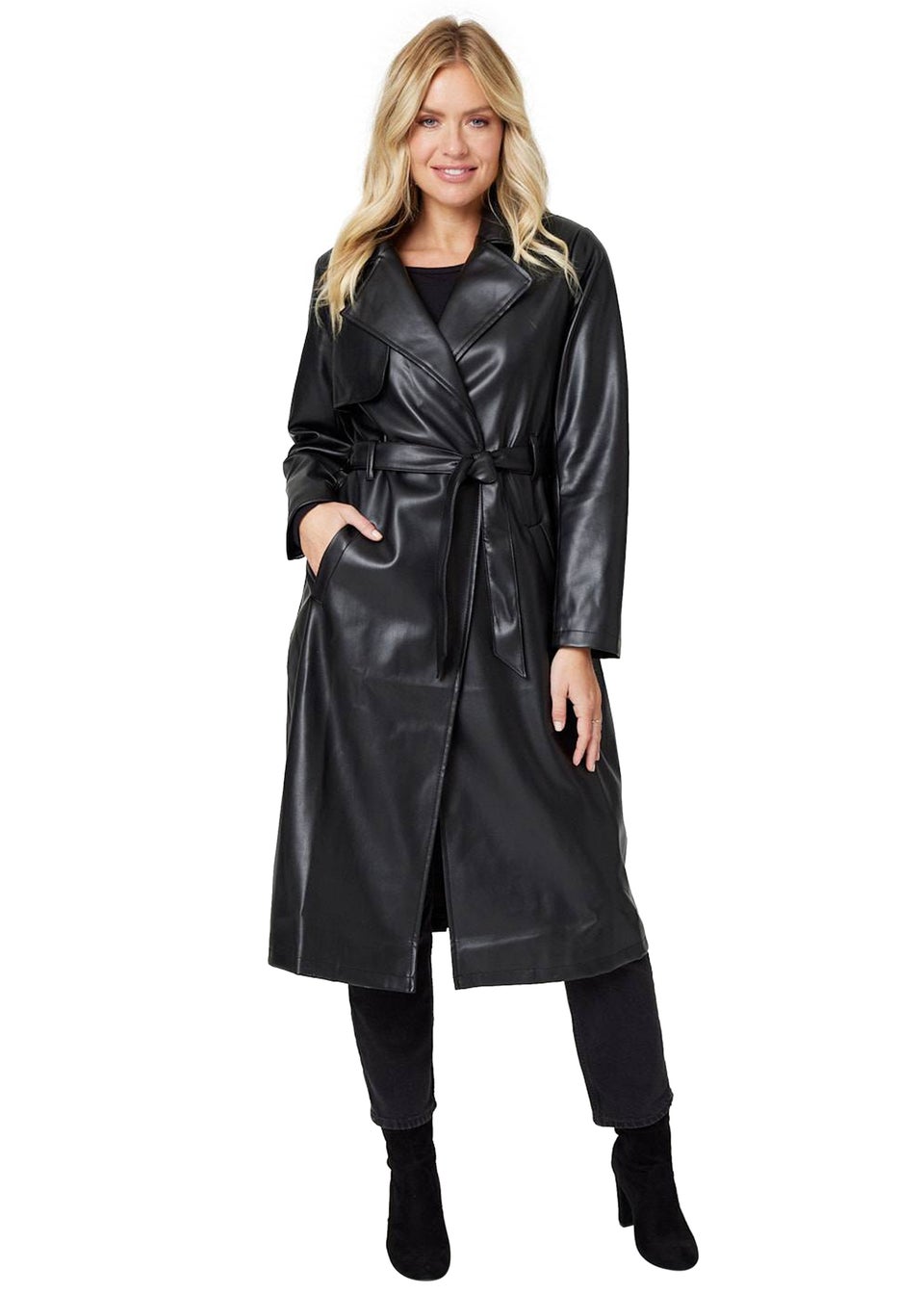 Long black jacket for hot sale women