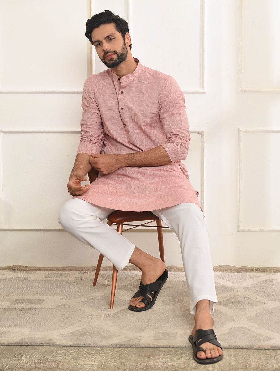 Men White Elasticated Waist Cotton Pyjama