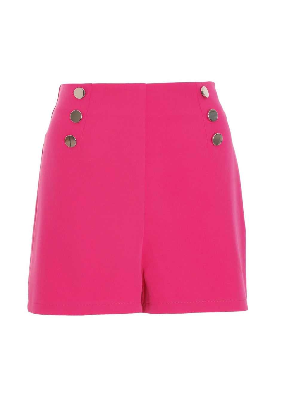 Quiz Fuschia Button Tailored Shorts