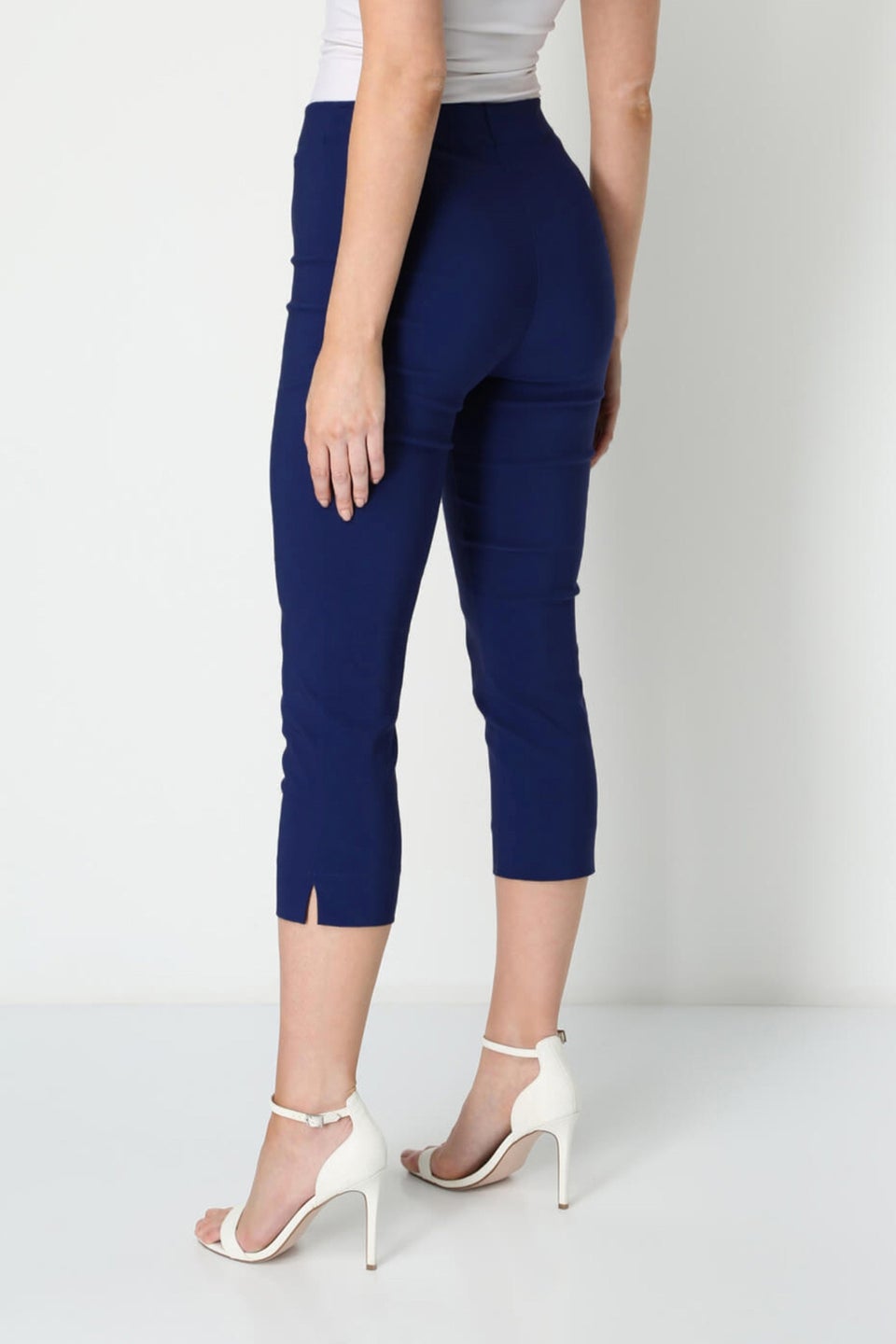Roman Midnight Blue Cropped Stretch Trouser