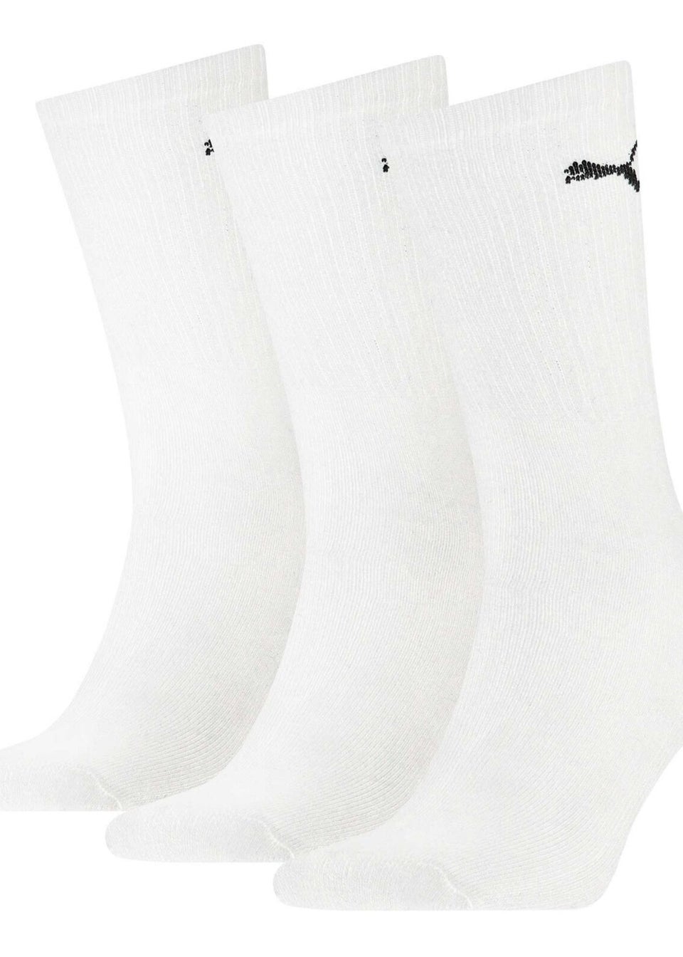 Puma White Crew Sports Socks (Pack of 3)