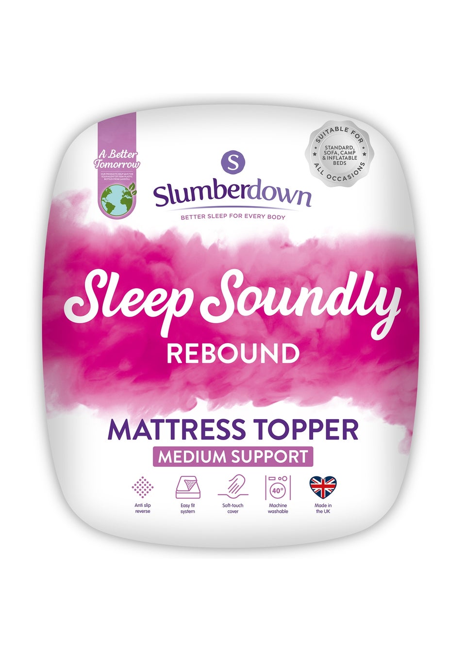 Slumberdown White Sleep Soundly Topper