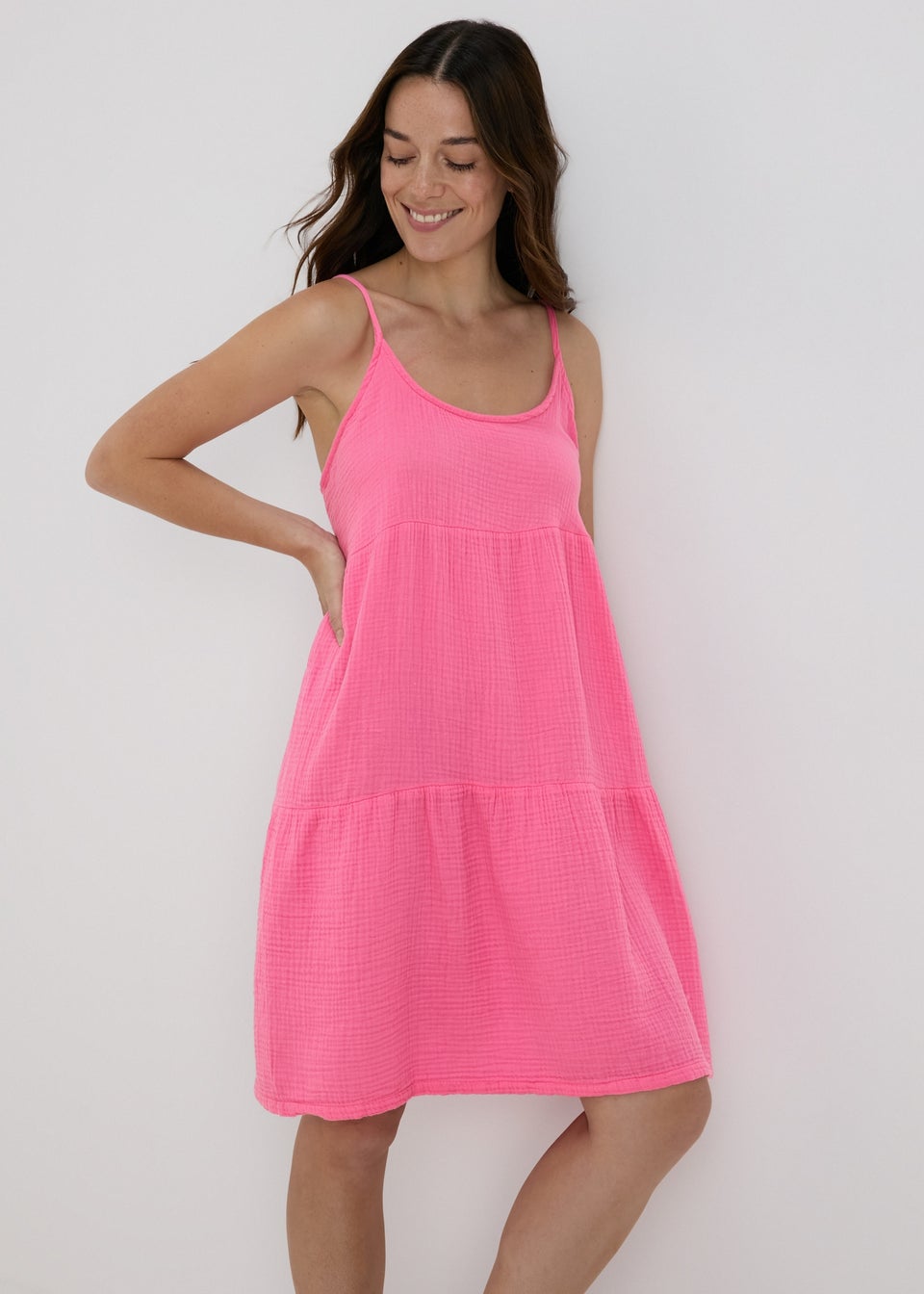 Pink Double Cloth Dress Matalan