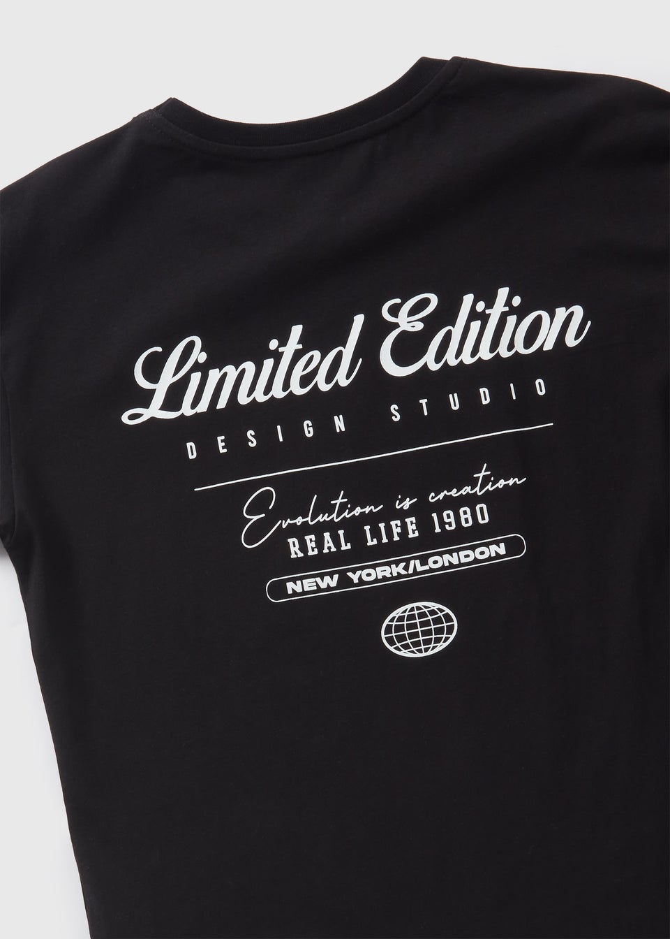 Boys Black Limited Edition Print Oversized T-Shirt (7-13yrs)
