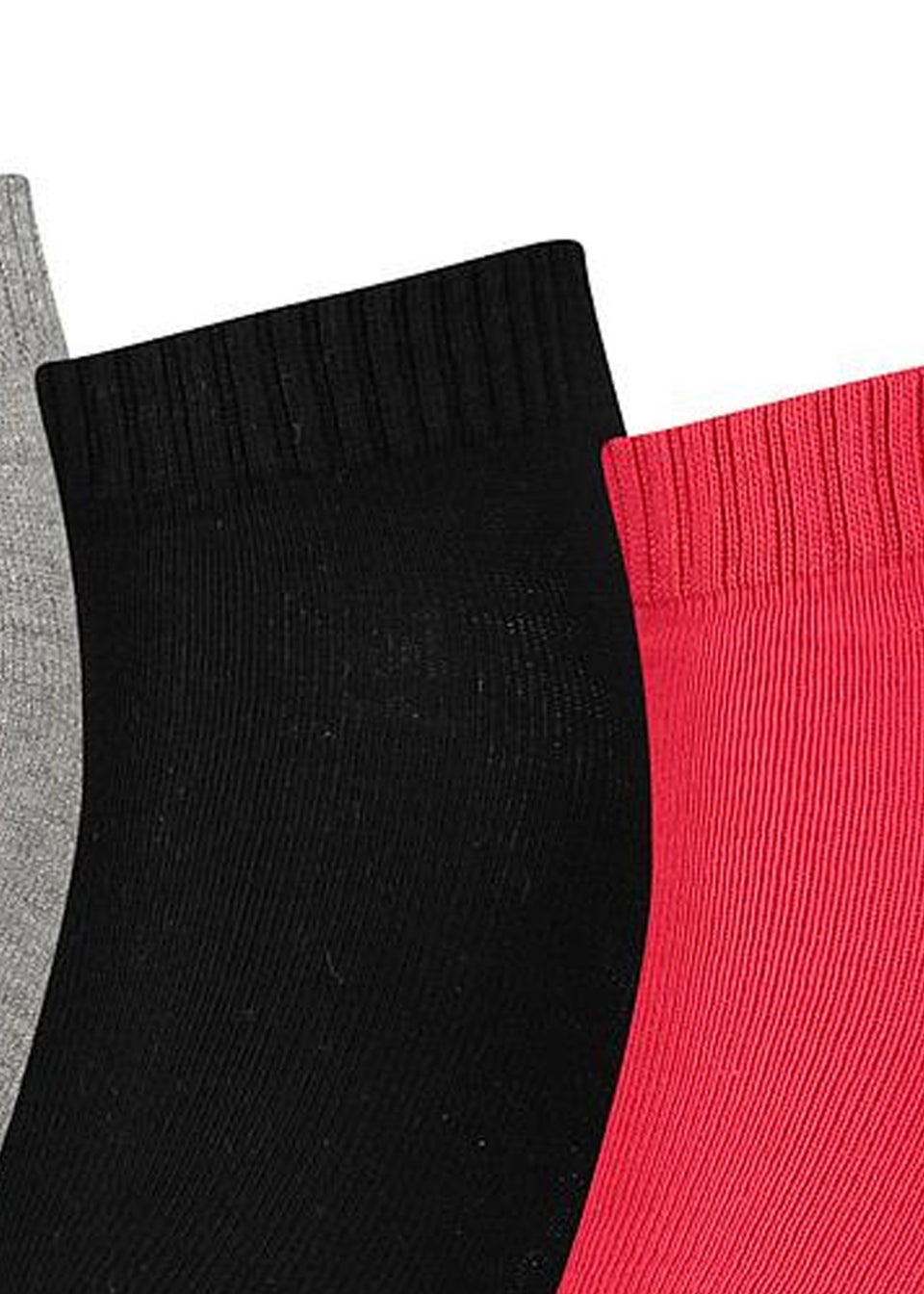 Puma Black/Red Quarter Training Ankle Socks (Pack of 3)