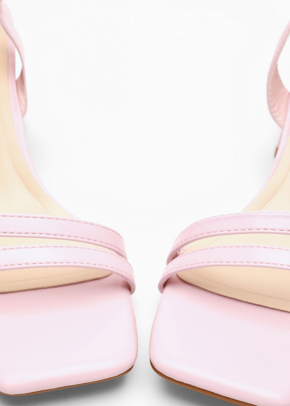 Quiz Pink Faux Leather Block Heel Sandal