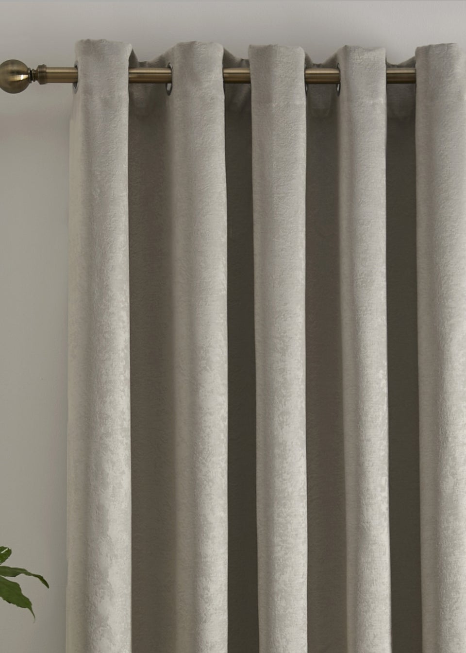 Fusion Strata Dimout Natural Eyelet Single Panel Door Curtain