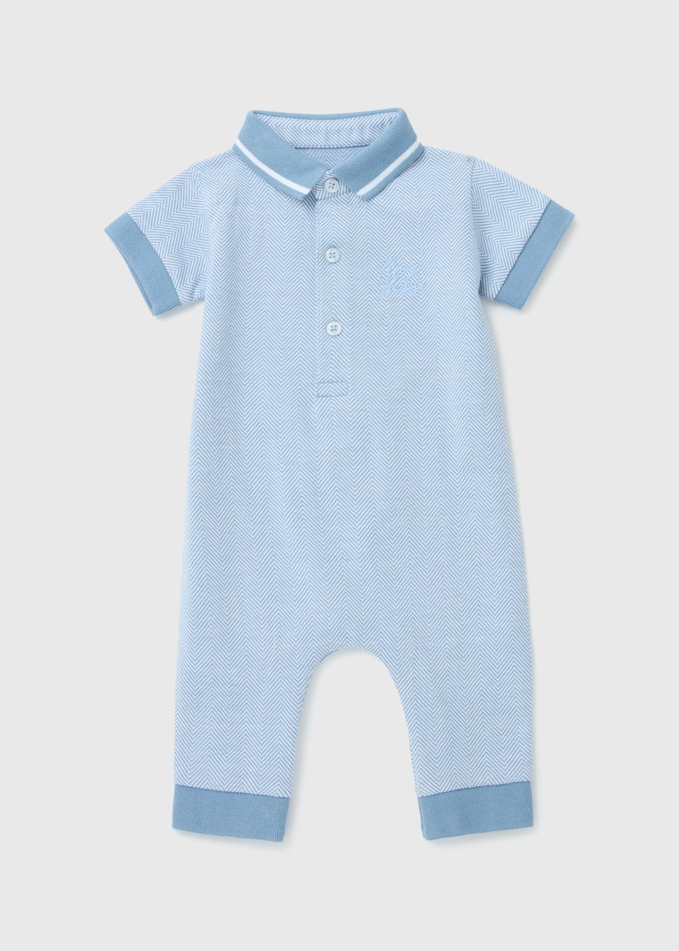 Baby Blue Tiny Boss Polo Romper (Newborn-18mths)