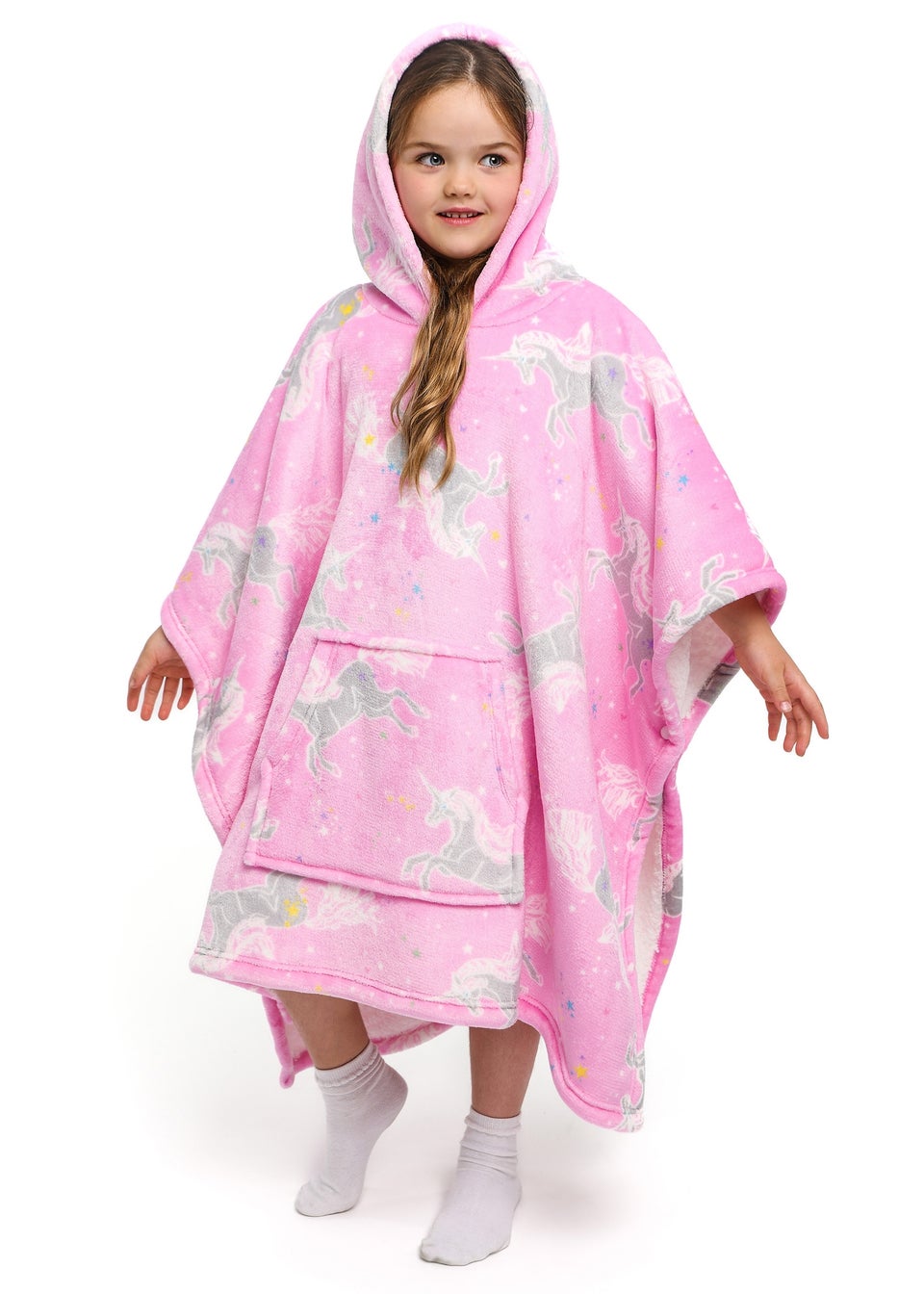 Bedlam Unicorn Pink Snuggle Hooded Wearable Fleece
