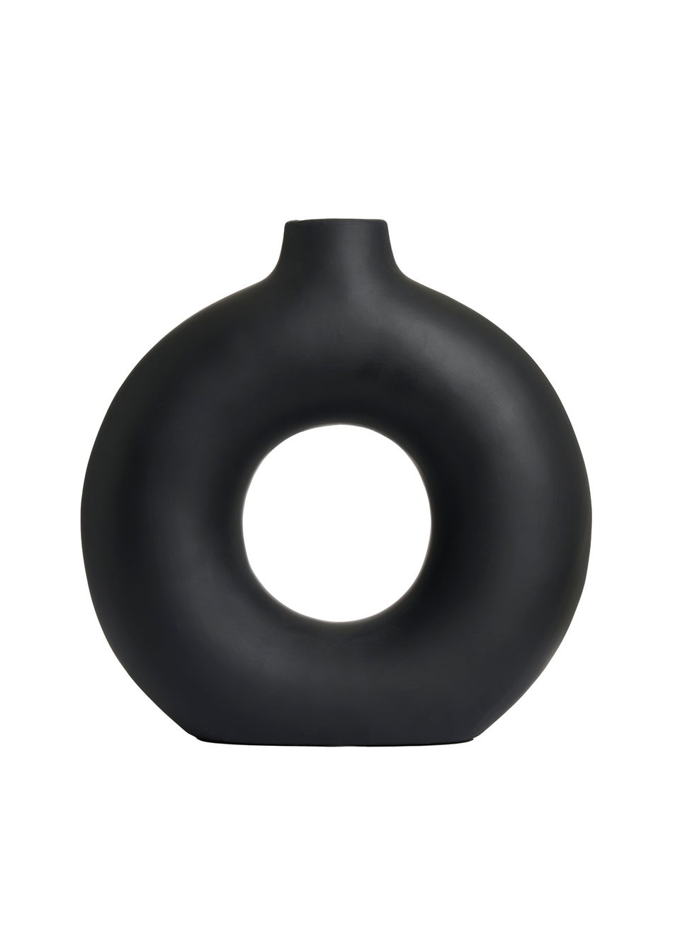 BHS Holey Ceramic Vase Black